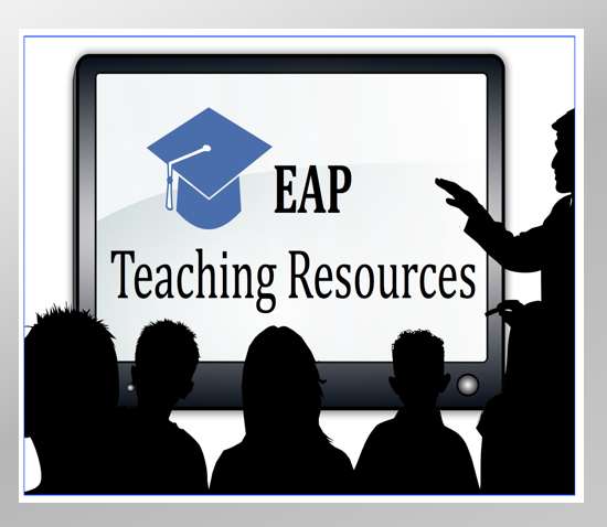 EAP Teaching resources on a computer